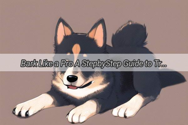 Bark Like a Pro A StepbyStep Guide to Training Your Dog to Blow a Perfect Sneeze